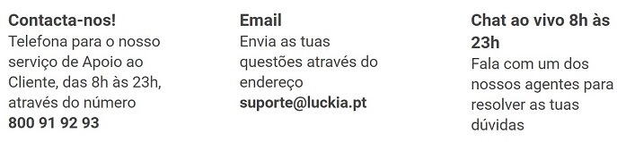 Luckia Apoio Ao Cliente Portugal